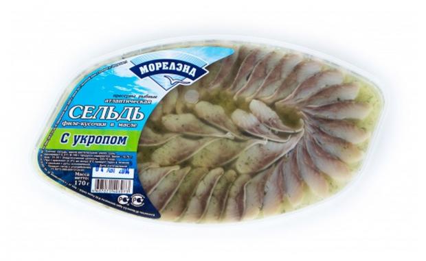 

Сельдь филе кусочки в масле «Морелэнд» с укропом, 170 г
