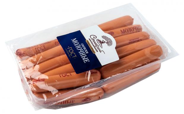 

Сосиски «Сочинский мясокомбинат» Молочные ГОСТ (0,7-1,1 кг), 1 упаковка ≈1,1 кг