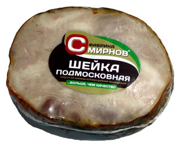 

Шейка копчено-вареная «Фабрика Смирнов» Подмосковная (0,25-0,35 кг), 1 упаковка ~0,3 кг