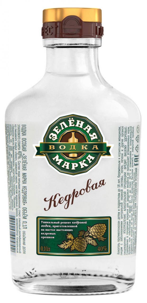 

Водка «ЗЕЛЁНАЯ МАРКА» Кедровая Россия, 0,1 л