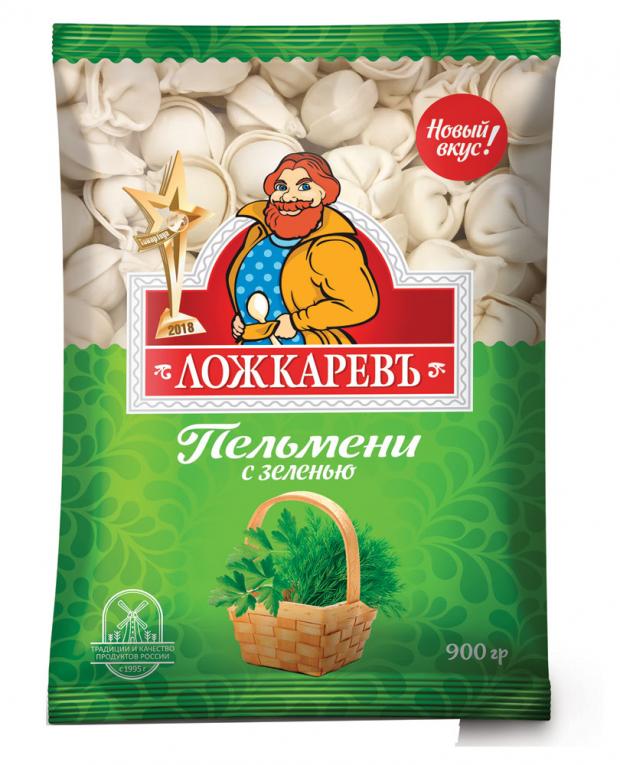 

Пельмени «Ложкаревъ» с зеленью, 900 г