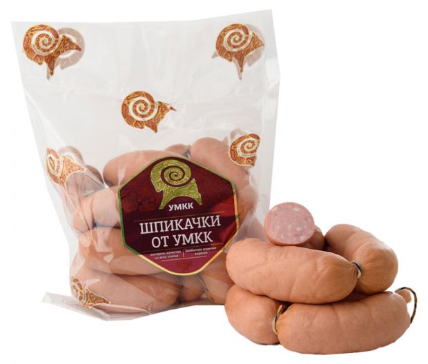 

Сардельки «УМКК» шпикачки от «УМКК» (0,8-1,1 кг), 1 упаковка ~ 1 кг