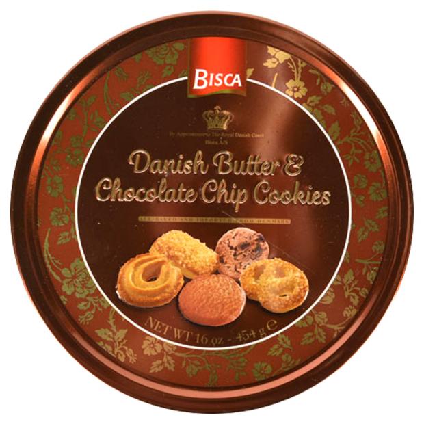 

Печенье сдобное Bisca Butter cookies & chocolate chip, 454 г