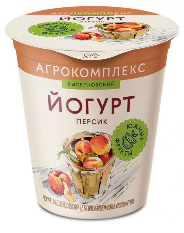 

Йогурт фруктовый «Агрокомплекс Выселковский» персик 2,5%, 300 г