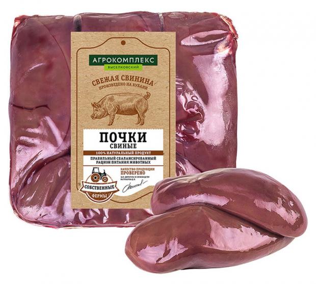 

Почки свиные «Агрокомплекс Выселковский» (0,7-1,2 кг), 1 упаковка ~ 1 кг