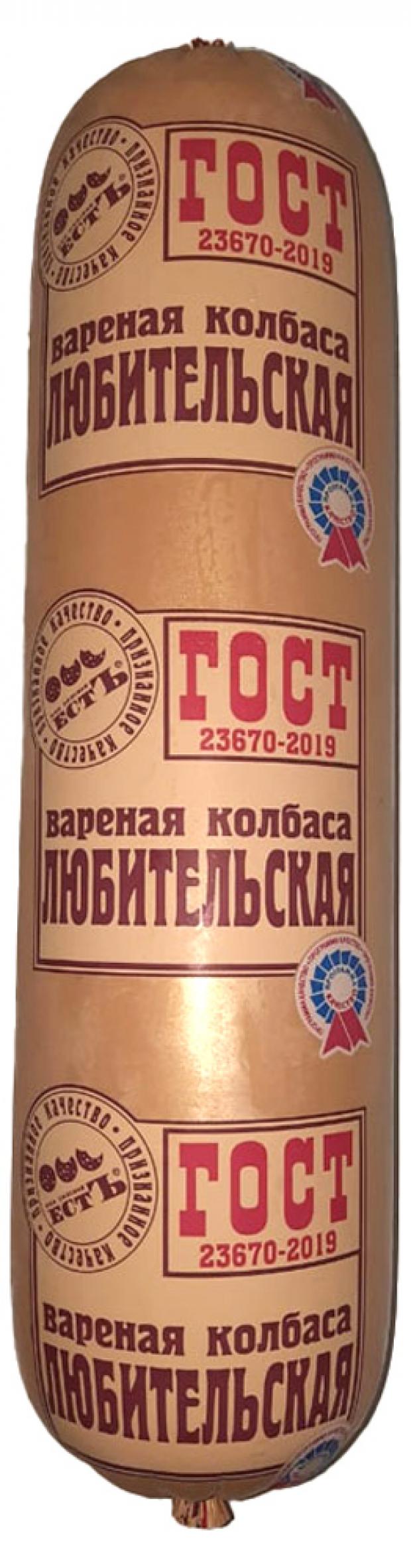 

Колбаса вареная Любительская ГОСТ (0,7-1 кг), 1 упаковка ~0,8 кг