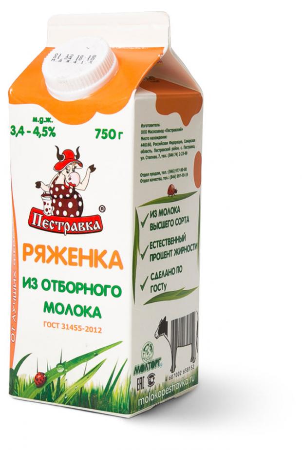 

Ряженка «Пестравка» 3,4%-4,5%, 750 г
