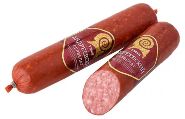 

Колбаса варено-копченая «УМКК» Сервелат Андреевский, 400 г