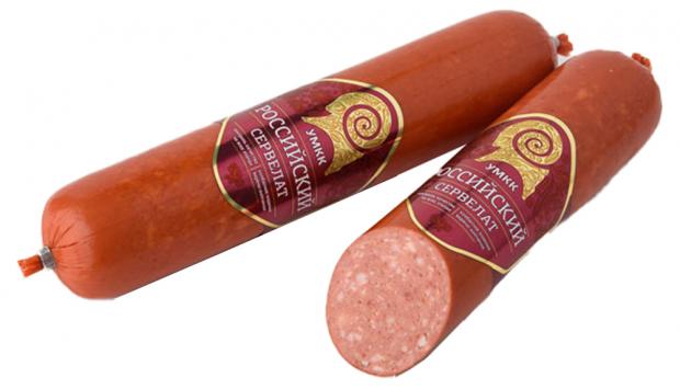 

Колбаса варено-копченая «УМКК» Сервелат Российский, 400 г