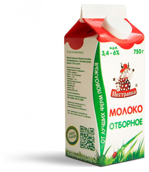 

Молоко «Пестравка» отборное 3,4-6%, 750 г