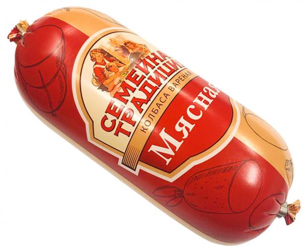 

Колбаса вареная «Семейная традиция» Мясная (0,8-1,2 кг), 1 упаковка ~ 1 кг
