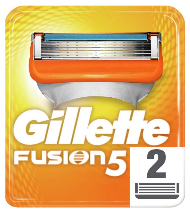 Сменные кассеты для бритья Gillette Fusion 2 шт 585₽