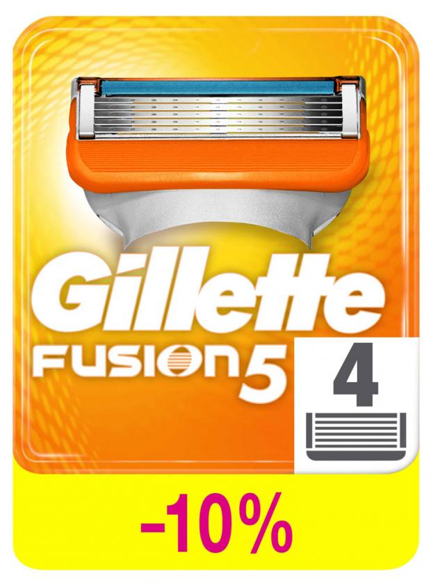 Сменные кассеты для бритья Gillette Fusion 4 шт 1039₽