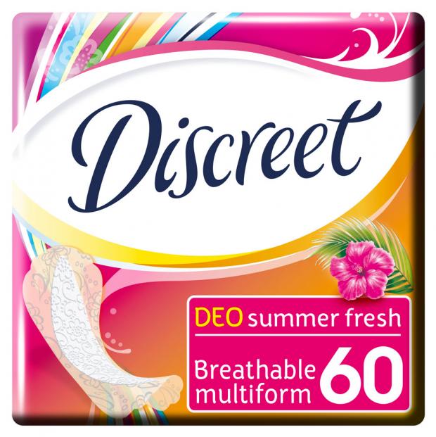 

Прокладки ежедневные Discreet Deo Summer Fresh multiform, 60 шт