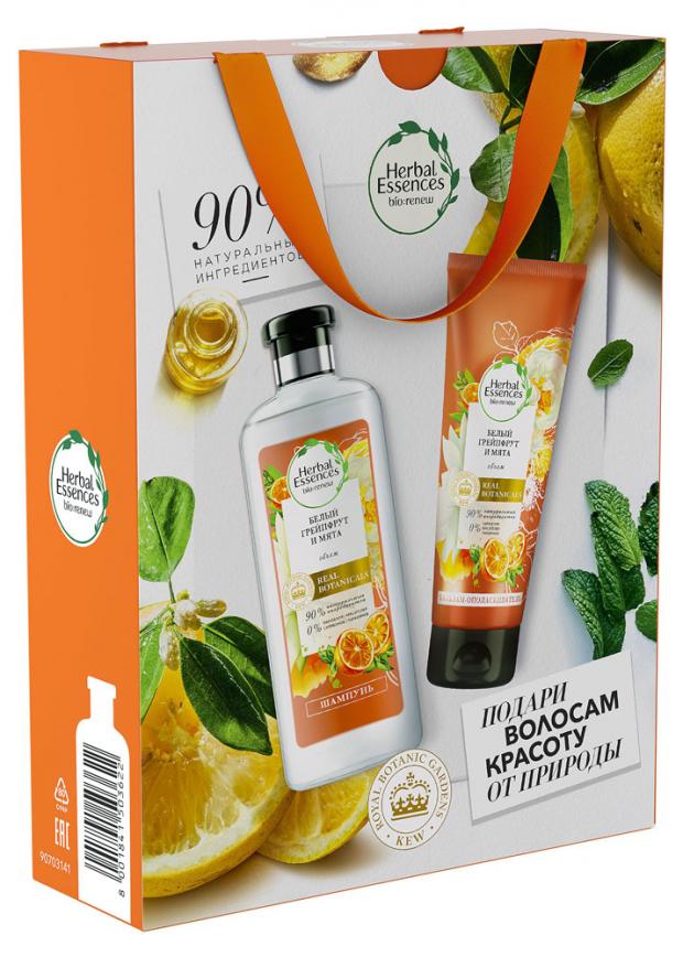 

Подарочный набор Шампунь для волос Herbal Essences, 400 мл + Бальзам для волос Herbal Essences Белый грейпфрут и мята, 180 мл