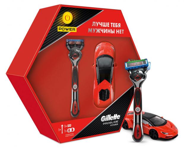 

Подарочный набор Бритва Gillette Proglide Power со сменной кассетой + Модель гоночного автомобиля Lamborghini для взрослых, 1шт