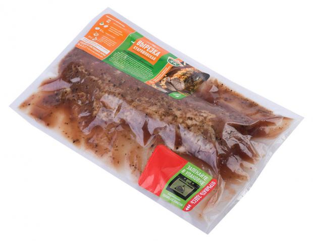 

Вырезка «Кудряшовский мясокомбинат» из свинины в маринаде (0,6-1 кг), 1 упаковка ~ 0,8 кг