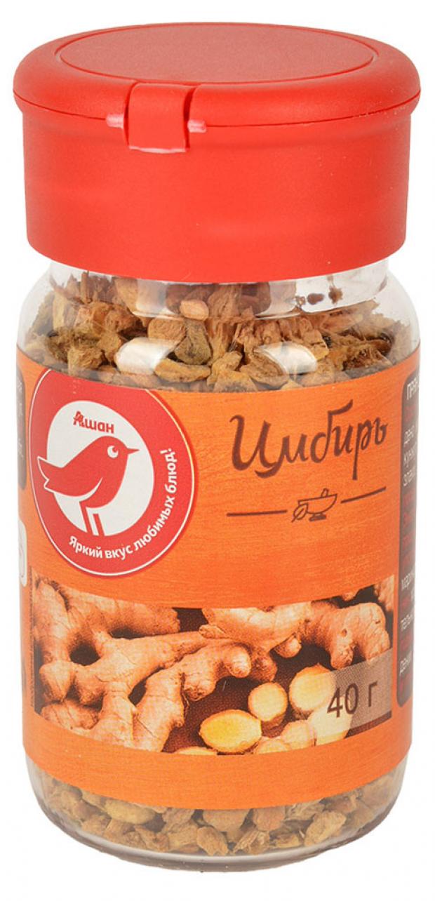 Имбирь кусочки АШАН 40 г 72₽