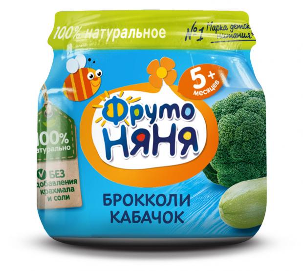 

Пюре «ФрутоНяня» брокколи и кабачки с 5 мес, 80 г