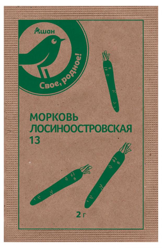 

Семена Морковь Auchan Зеленая птица Лосиноостровская 13, 2 г