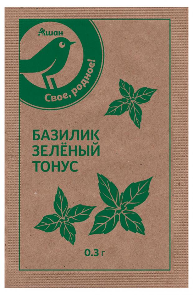 

Семена Базилик Auchan Зеленая птица Тонус зеленый, 0,3 г