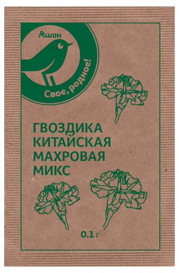 

Семена Гвоздика Auchan Зеленая птица Махровая микс китайская, 0,1 г