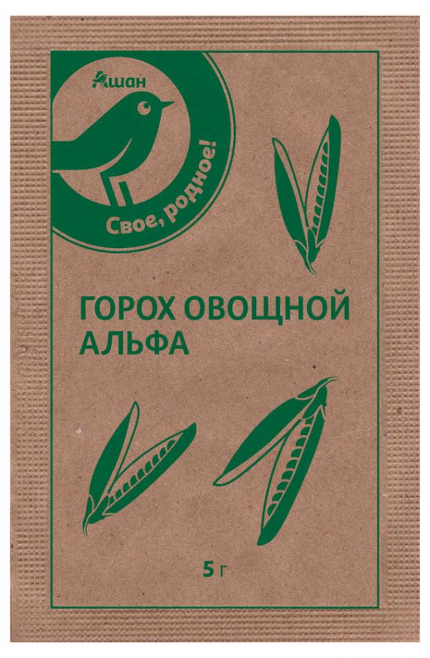 

Семена Горох Auchan Зеленая птица Альфа овощной, 5 г