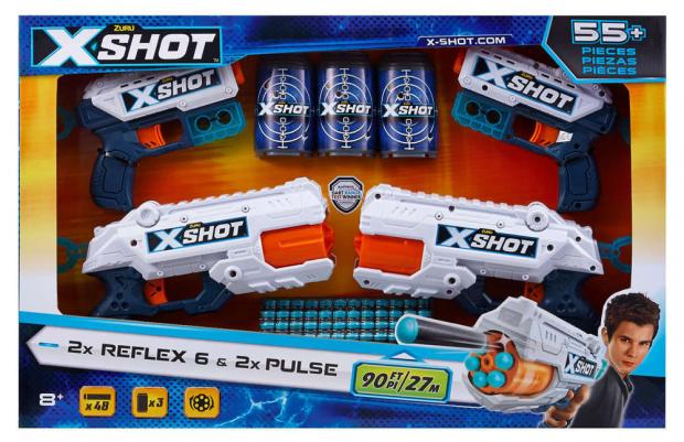 

Набор оружия X-Shot XL 55 из 4 бластеров с мягкими пулями