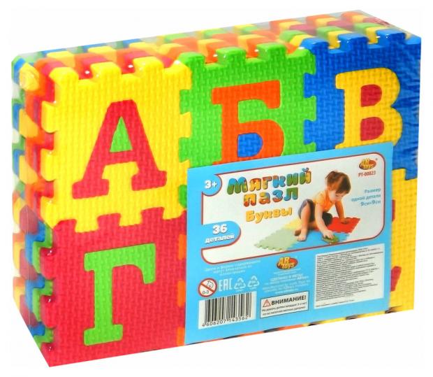 

Коврик-пазл AbToys Мягкие пазлы Изучаем буквы, 90 деталей