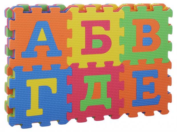 

Коврик-пазл AbToys Мягкие пазлы Изучаем буквы, 36 деталей, 9x9 см