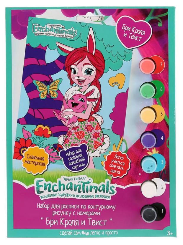 

Роспись по номерам MultiArt Enchantimals холст на картоне, 17х23 см
