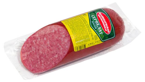 Колбаса варено-копченая Великолукский мясокомбинат Сервелат финский 400 г 188₽