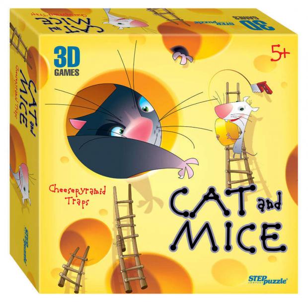 

Настольная 3D игра Step Puzzle Кошки-мышки. Ловушки сырной пирамиды