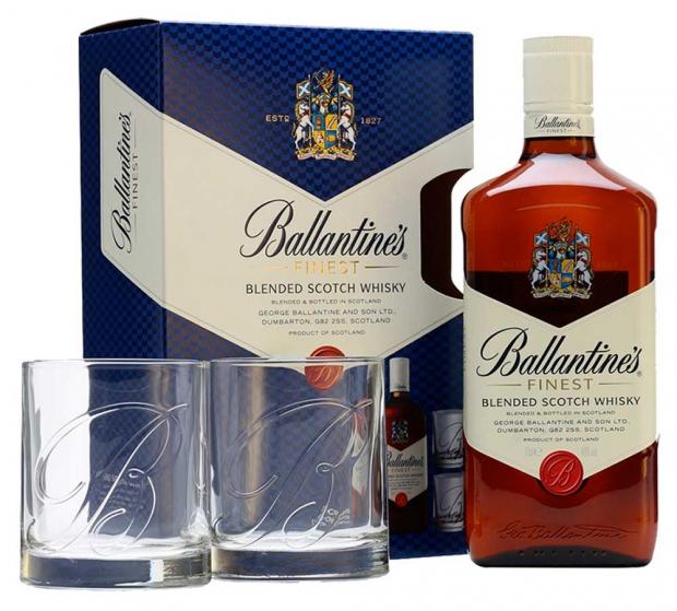 

Виски Ballantine's Finest в подарочной упаковке с двумя бокалами Шотландия, 0,7 л