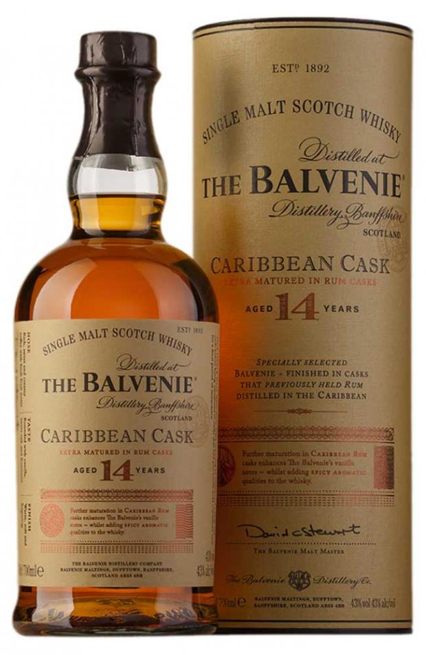 

Виски Balvenie Caribbean Cask 14 лет в тубусе Великобритания, 0,7 л