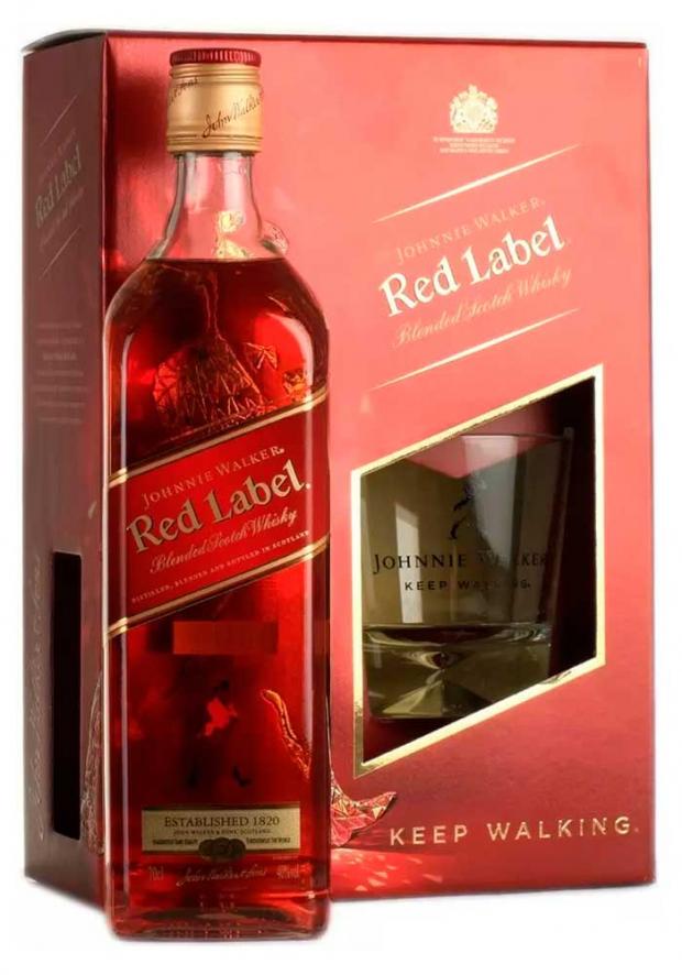 

Виски Johnnie Walker Red Label в подарочной упаковке со стаканом Шотландия, 0,7 л