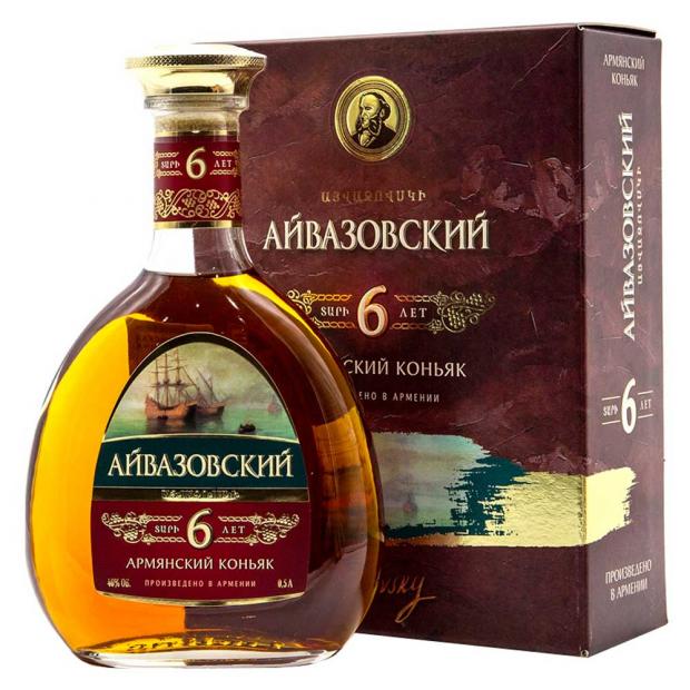 

Коньяк «Айвазовский» шестилетний в подарочной упаковке с двумя бокалами Армения, 0,5 л