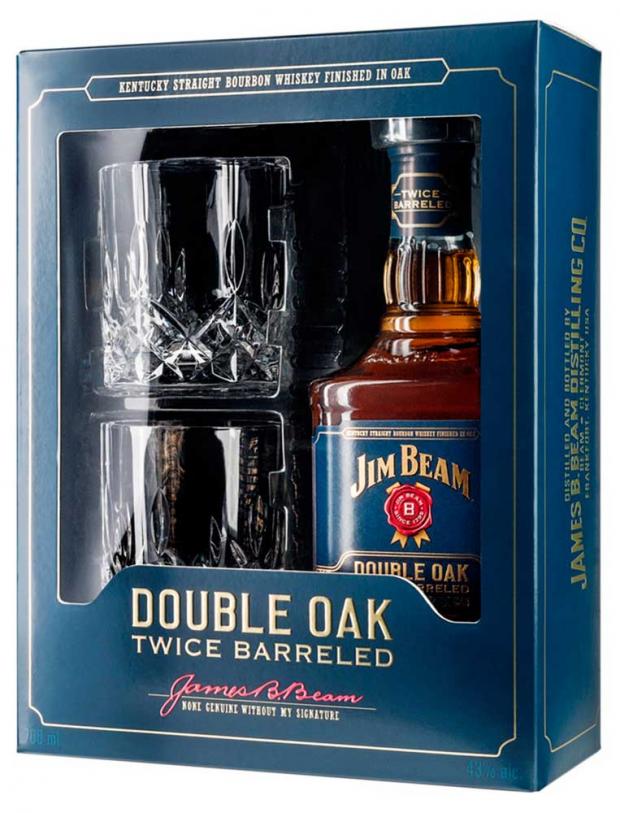 

Виски Jim Beam Double Oak в подарочной упаковке с двумя стаканами США, 0,7 л
