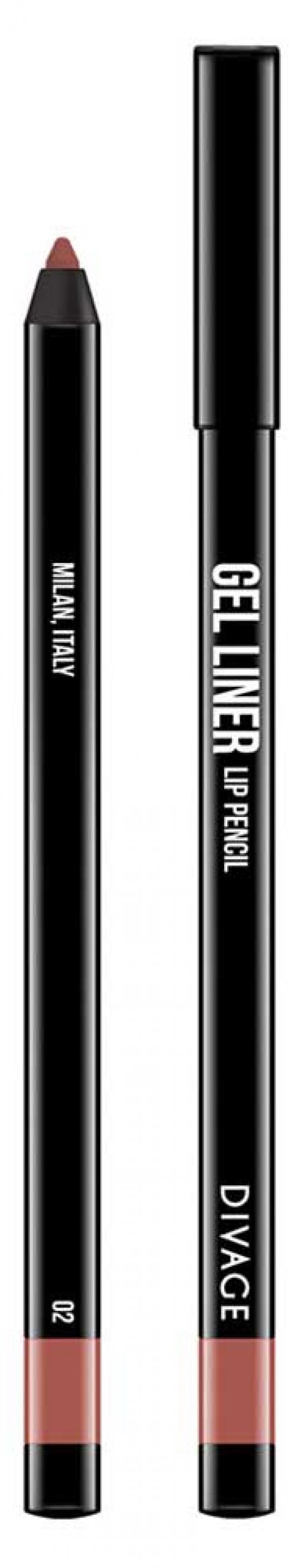

Карандаш для губ гелевый Divage Gel Liner тон №02, 2 г