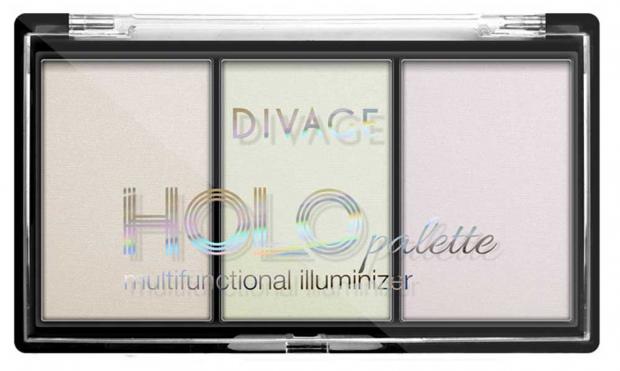 

Пудра Divage Holo Pallet корректор для лица с голографическим эффектом, 1 шт
