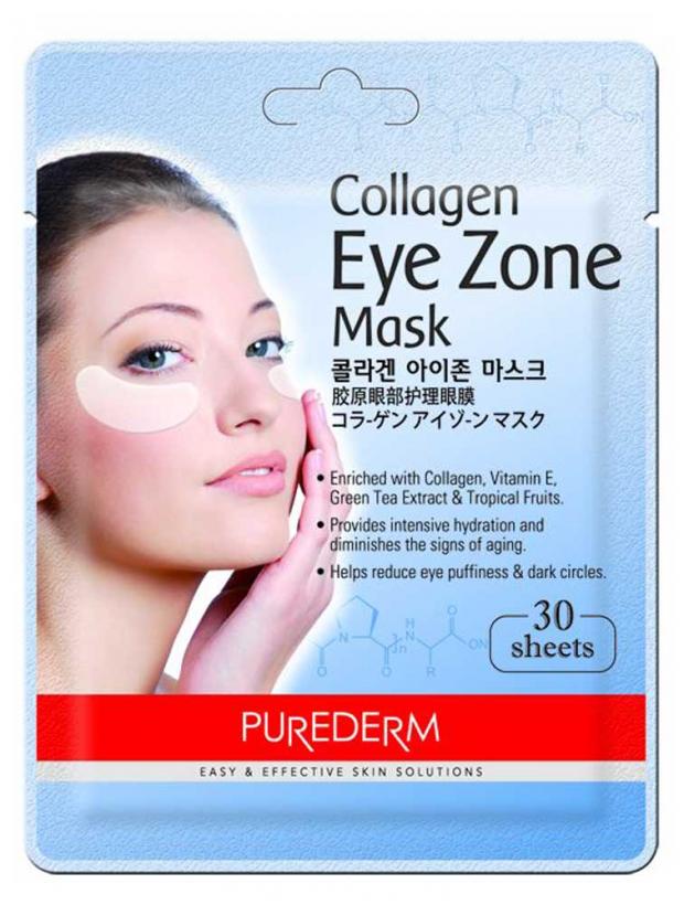 

Патчи для области вокруг глаз Purederm Коллагеновые, 30 шт