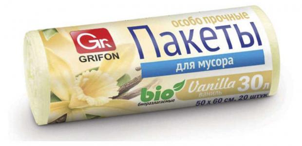 Пакеты для сбора мусора Bio Grifon биоразлагаемые 30 л 20 шт 56₽