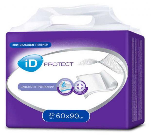

Пеленки для взрослых iD Protect одноразовые 60х90, 30 шт