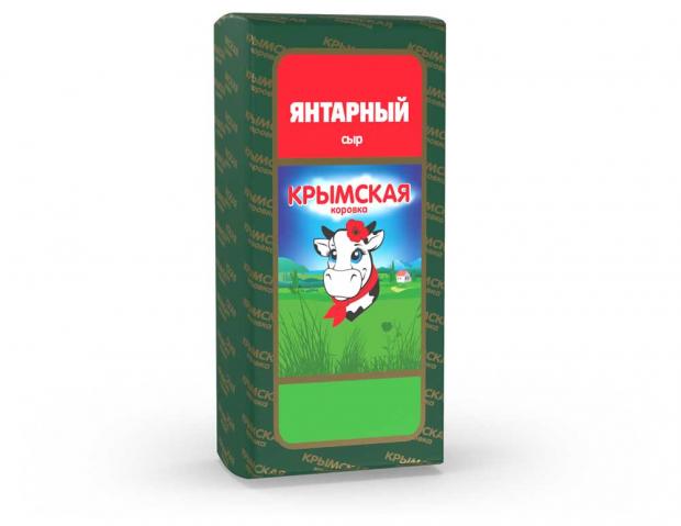 Сыр твердый «Крымская Коровка» Янтарный 50%, вес