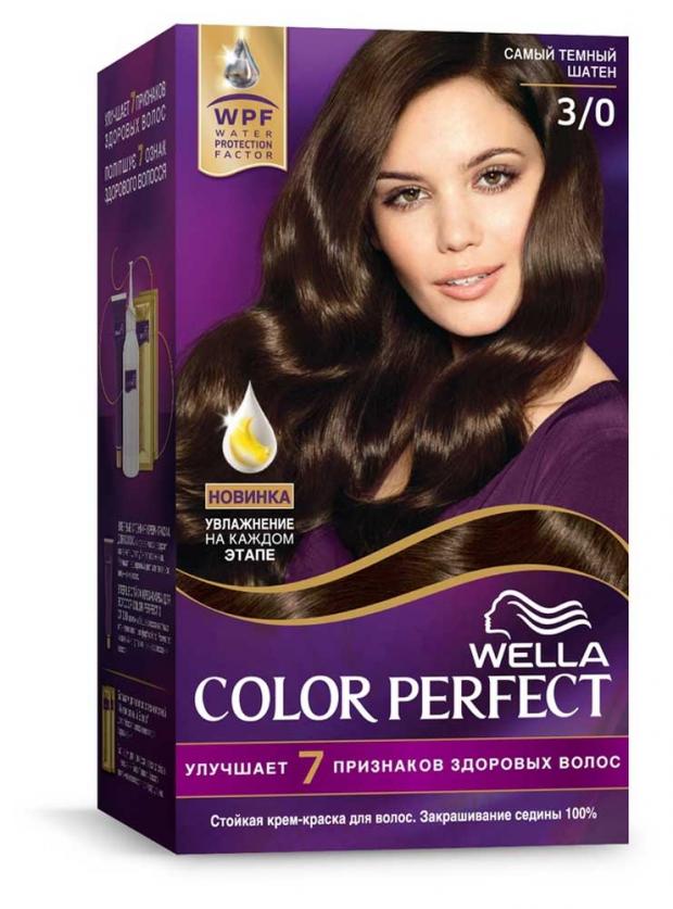 

Крем-краска для волос Wella Color Perfect самый темный шатен тон 3/0