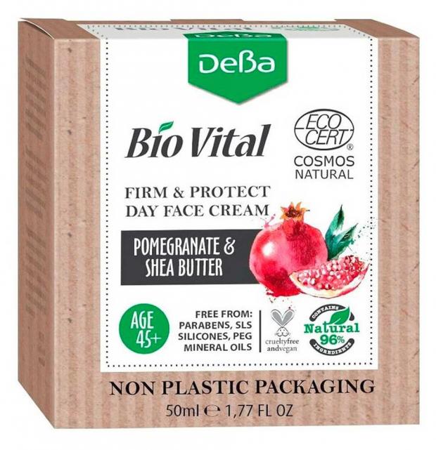 

Крем для лица и шеи дневной Deva Bio Vital с БИО-экстрактом граната БИО-маслом Ши 45+, 50 мл