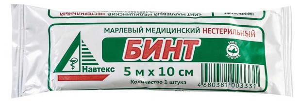 

Бинт марлевый «Навтекс» нестерильный 5 м х 10 см, 1 шт