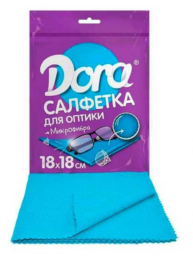 Салфетка для оптики Dora из микрофибры 18x18 см, 1 шт