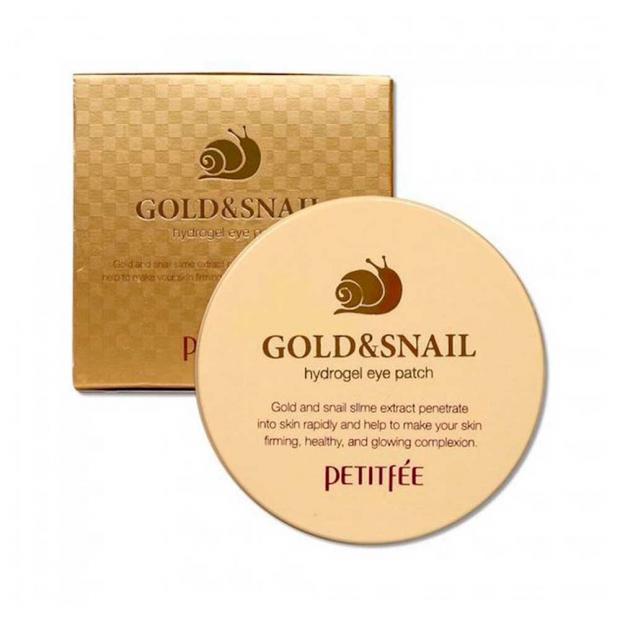 

Патчи для глаз Petitfee Gold&Snai гидрогелевые с золотом и муцином улитки, 60 шт