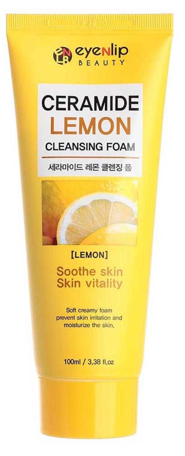 

Пенка для лица очищающая Eyenlip Ceramide Lemon Cleansing Foam с керамидами и экстрактом лимона, 100 мл